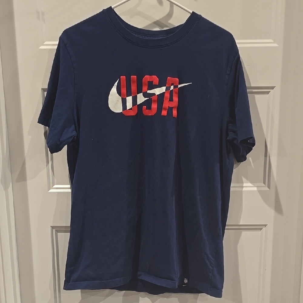 Nike Men's Navy Blue USA T-Shirt